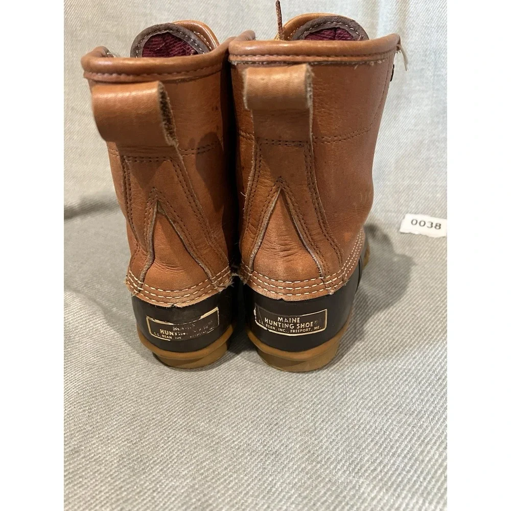 LL Bean Duck Boots Womens 6 Maine Hunting Shoe Gore-Tex Thinsulate Brown Tan
